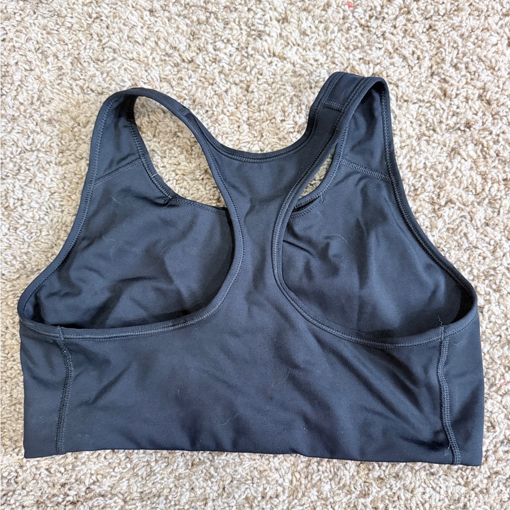 Nike Black Sports Bra Racerback – Medium Support Athletic Workout Top - Large - Picture 2 of 3